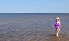 Wet purple swimsuit juicy MILF C4S20Years23