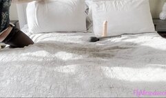 FlyMiranda instructs one of her boys how to play with himself (JOI) and gets off herself