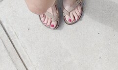 Tempest in tan sandals