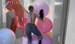 rider girl pops her pony