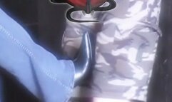 Stable toy under her boot heel