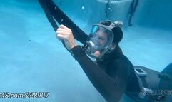 Gas Mask Underwater Panic Training Greasy Rose