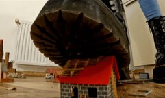 Giantess completely destroys a tiny village