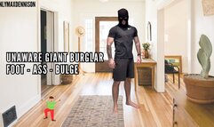 Unaware giant burglar Foot - Ass - bulge