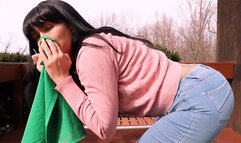 Big Green Hanky Nose Blowing Sneezing 10 Day Collection, Pt 10 -MOV 1920x1080p