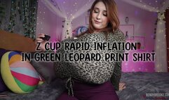 Z Cup Rapid Inflation in Green Leopard Print Shirt