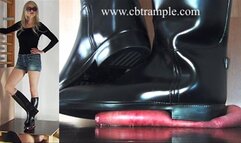 Brutal Trampling by Alina in Riding Boots - Cock and Ballcrush until Cum (SD)