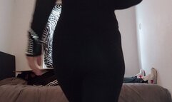 Trampling my slave while he is under a wooden board (full view)