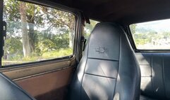 Kaena drives her Fiat 147 car to go do exercises