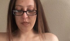 Topless Goddess D Smoking in Rubber Gloves