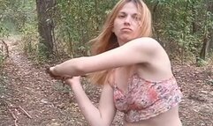 A woman beats her slave!