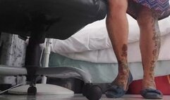 Foot slave gets trapped in giantesses sweaty ballet flats sweaty wrinkled soles shoeplay foot smothering tiny man