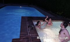 Loow and Lady Making him Jump in the Freezing Pool to get his Chastity Keys to give back to us