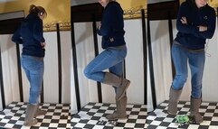 Squeezed out under the wide soles of her winterboots - Cam 3