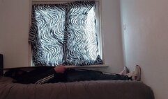 Trampling my slave while he is under a wooden board (full view) PART 3