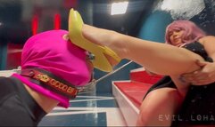 Slave cleaning shoes, stepped on and humiliated