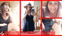 Fun Livestream in a Cute Short Dress