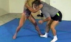 Mixed House Wrestling - Sally McNeil and Heidi