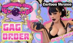 CARTOON VERSION Gag Order Femdom POV