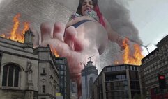 Giantess crush the tiny city
