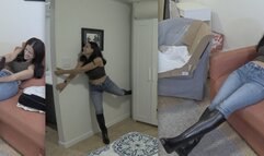 RIDING BOOT STRUGGLE - Jamie Daniels, Boots, Stuck, Struggle - WMV