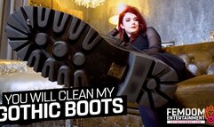 You lick my boots clean! ( Boot Fetish with Madame Moraigh ) - FULL HD MP4