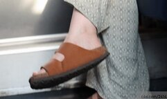 Candid birkenstock foot shoes fetish