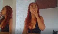 I clean while smoking a cigarette, coughing