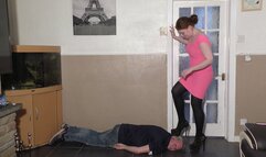 Massive Boot Shoes Head Trample