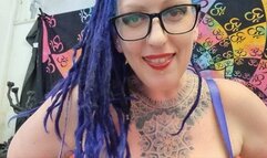 BBW horny big tits, sucking, spitting, playing