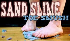 Toes in Messy Sand Slime
