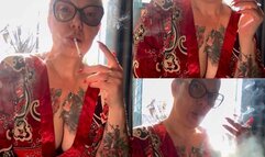 Chesterfield 100s - My breakfast is filling my black lungs, I don't need to eat in the morning, my lungs do - Deep Inhales - Mouth Inhales and open mouth exhales