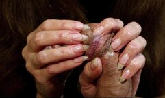 Clear sexy nails scratching