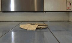 Crispbread under Boots floor view