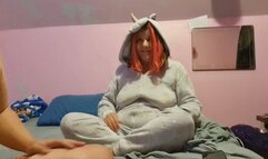 Unicorn Dressed As Unicorn Gets Pussy Rubs And Spankings