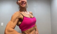 Topless Back Flexing Contest Shape