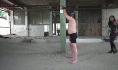 Ballbusting and scratching with nails