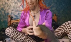 A huge inflation session with giant inflatable anal dildo - 55cm pump up toy massively inflated