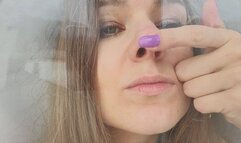 Nose, Lips Against Glass & Silly Faces