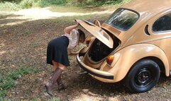 Old car Cranking VW Beetle