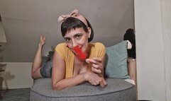 Feather nose tickling