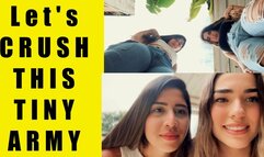 Let's Crush this Tiny Army - Giantess Gabriella and Isabella Giganta 4k