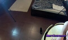 POV style: skinny brunette fucked