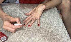 Painting the nails