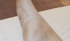 Bare soles and calves