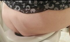 Toilet Plops Ass Close Up with Wiping