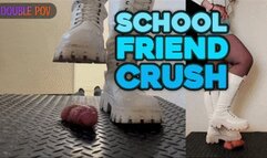 School Friend Crushing and Marching in Painful White Snow Boots (Double Version) - TamyStarly - CBT, Shoejob, Bootjob, Ballbusting, Trample, Trampling, Crush, Stomp, March