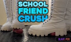 School Friend Crushing and Marching in Painful White Snow Boots (Slave POV Version) - TamyStarly - CBT, Shoejob, Bootjob, Ballbusting, Trample, Trampling, Crush, Stomp, March
