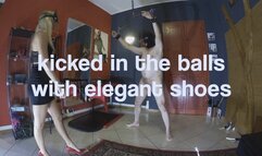 GEA DOMINA - KICKED IN THE BALLS WITH ELEGANT SHOES