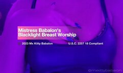 Mistress Babalon's Blacklight Breast Worship HD